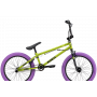 Велосипед Stark'24 Madness BMX 3 зеленый металлик/черный, зеленый/фиолетовый 